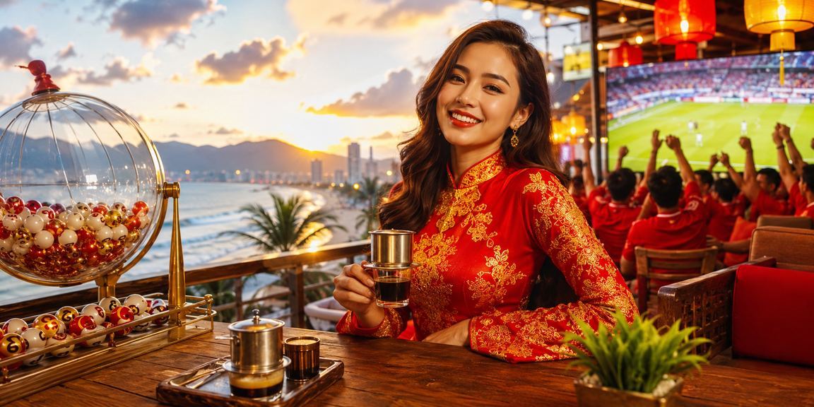 Người dùng xem kết quả xổ số trực tuyến tại quán cafe Đà Nẵng